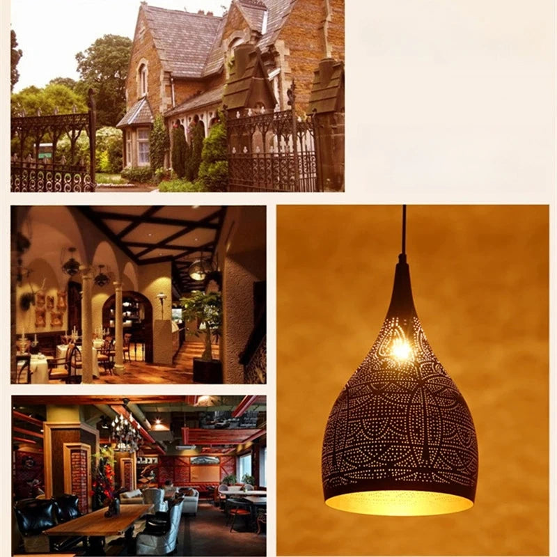 Marrakesh Perforated Metal Pendant Light