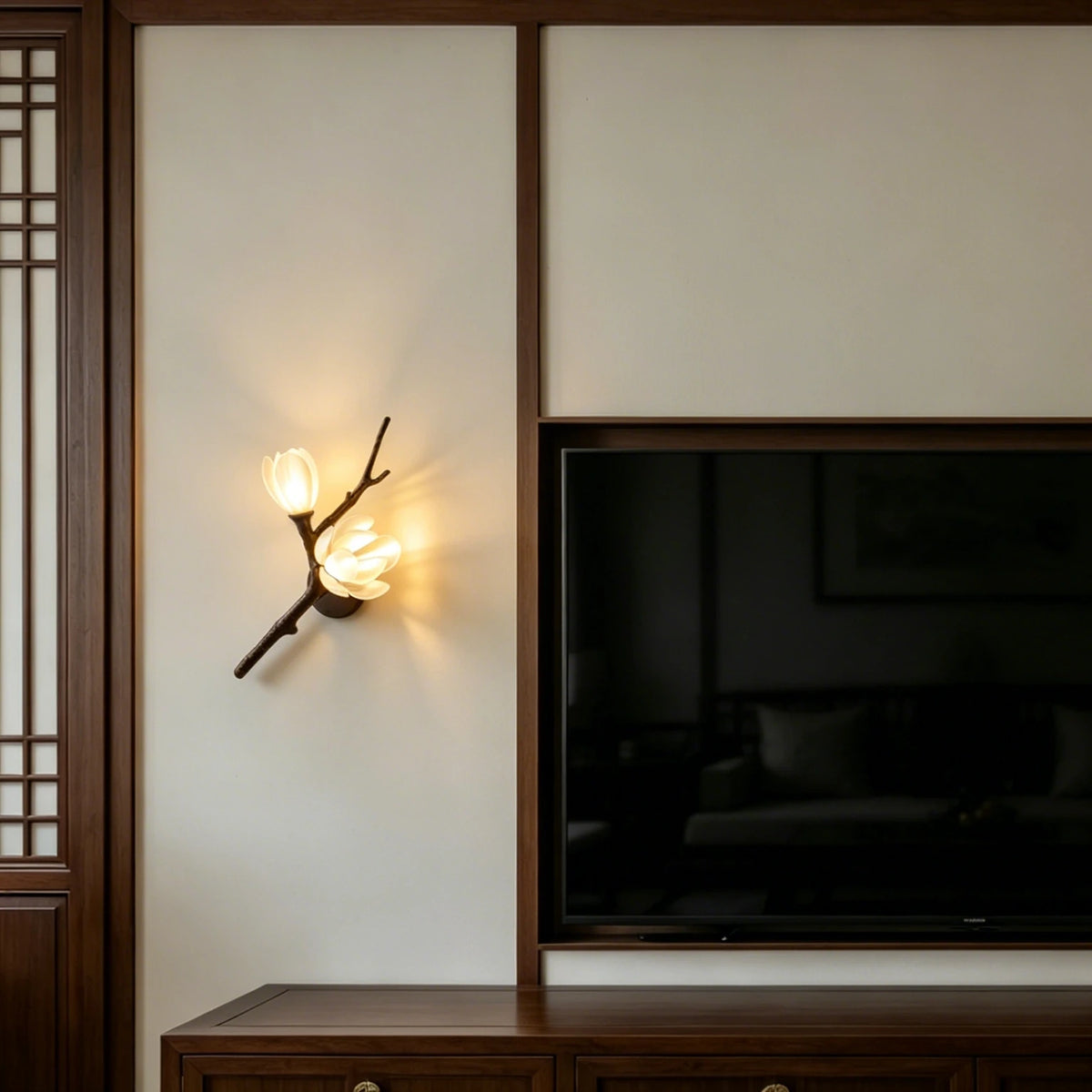Roselle Tree Branch Floral Wall Sconce