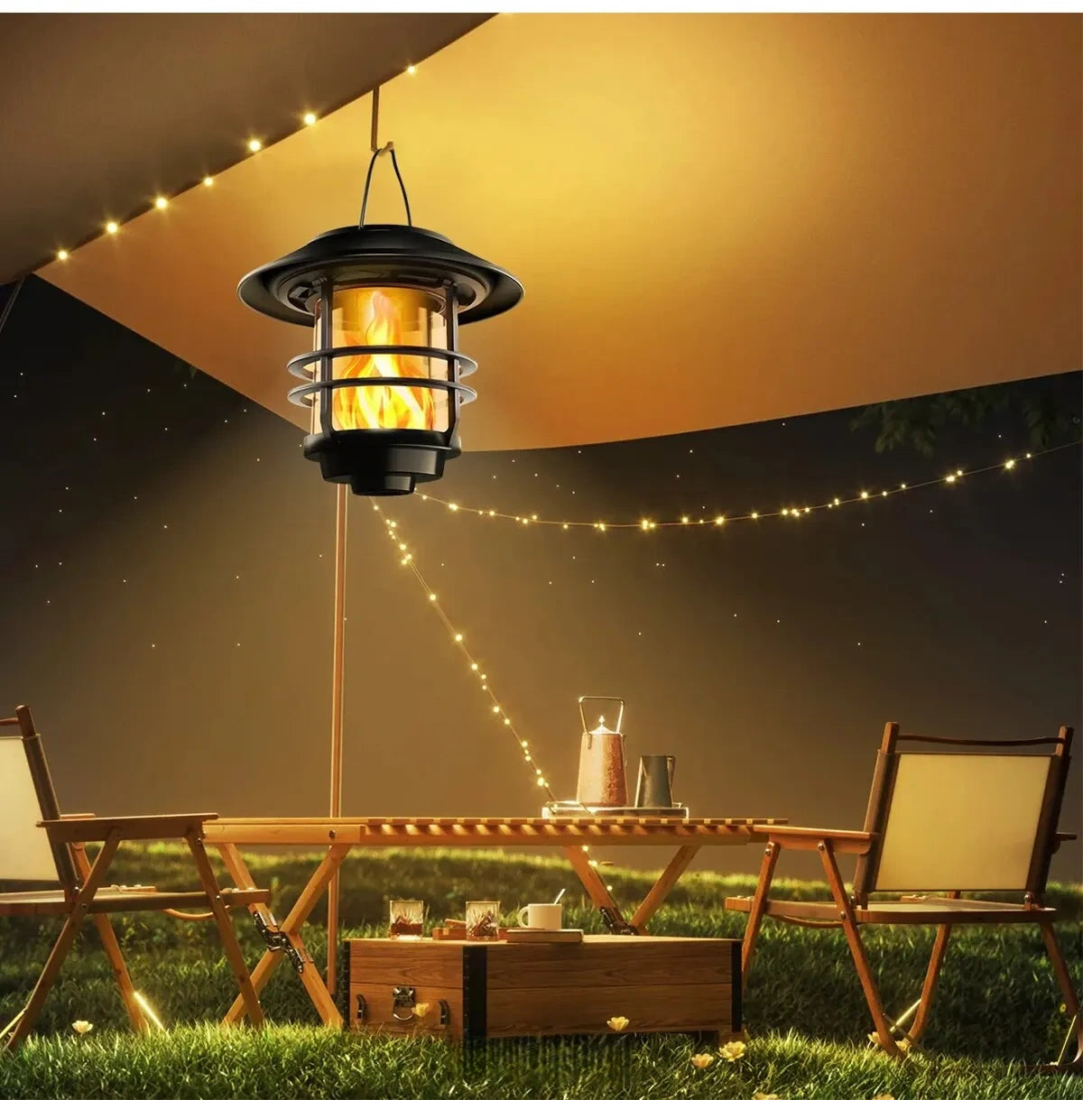 Ashford Flickering Flame Solar Wall Lantern