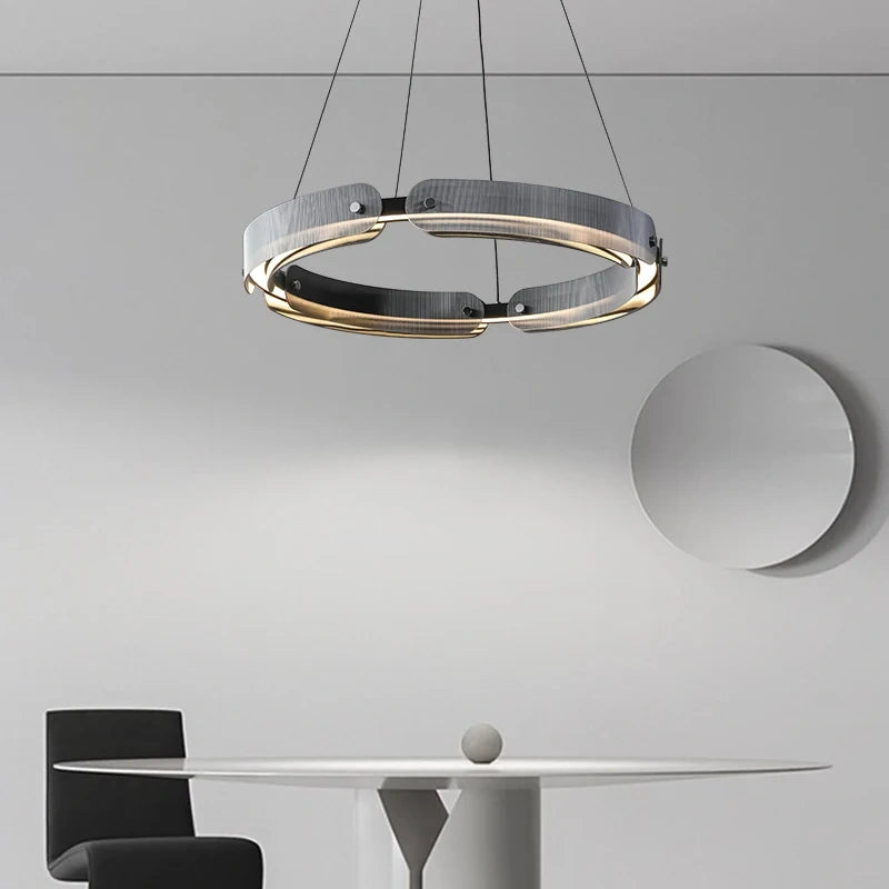 Aureon Ring LED Glass Pendant Light, Dimmable