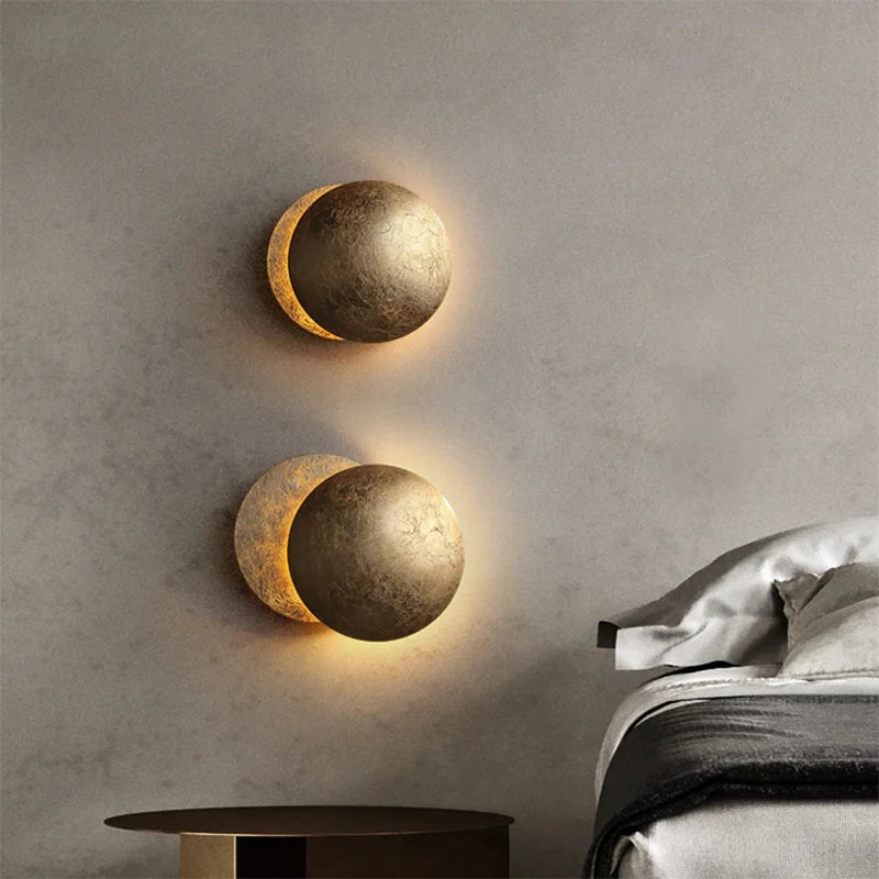 Moon Phase Metal Wall Lamp