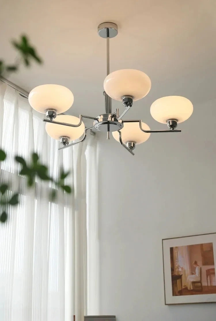 Oria Bauhaus Glass Chandelier & Wall Sconce
