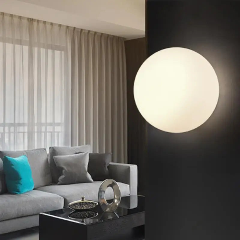 Selene Frosted Glass Globe Wall Sconce