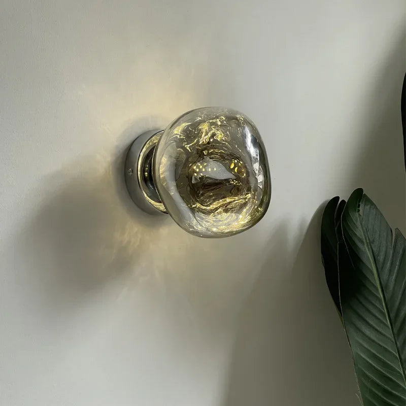 Tambora Lava Wall Sconce, Bulb Version