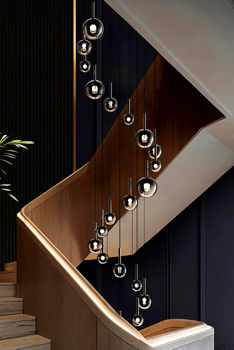 Sylvara Smoky Gray Glass Cluster Chandelier