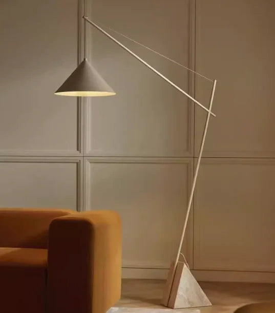 Arden Travertine Cantilever Floor Lamp