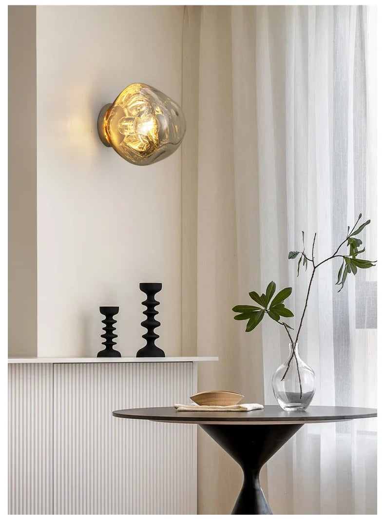 Tambora Lava Wall Sconce, Bulb Version