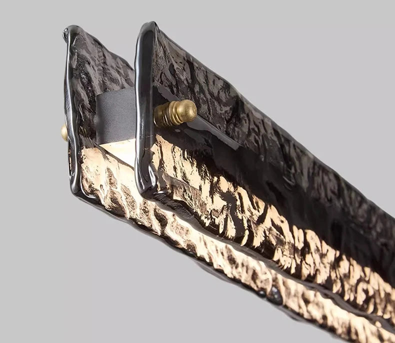 Bling Textured Glass LED Pendant Light for Dining Room