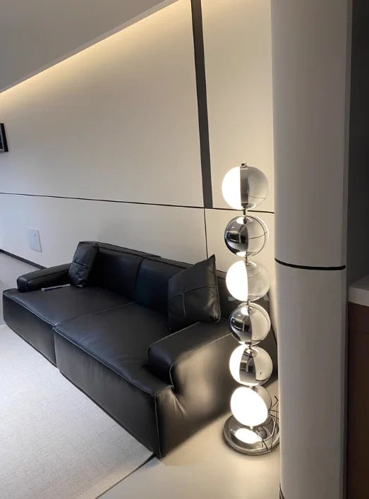 Astra Rotatable Silver Sphere Table Lamp & Floor Lamp