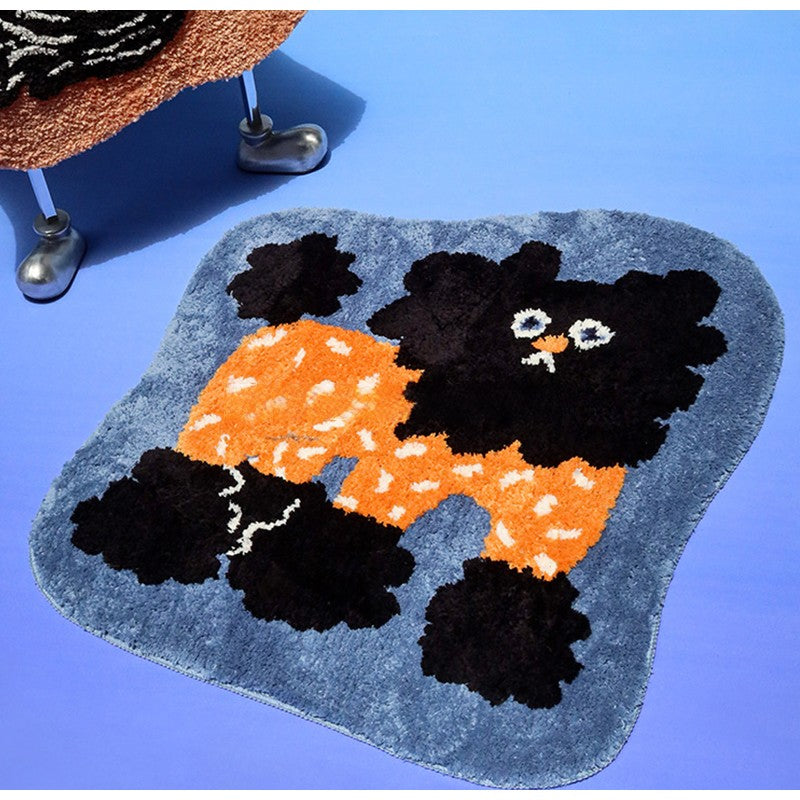 Vintage Poodle Dogs Rug Ultra Soft Plush and Absorbent 50x80cm