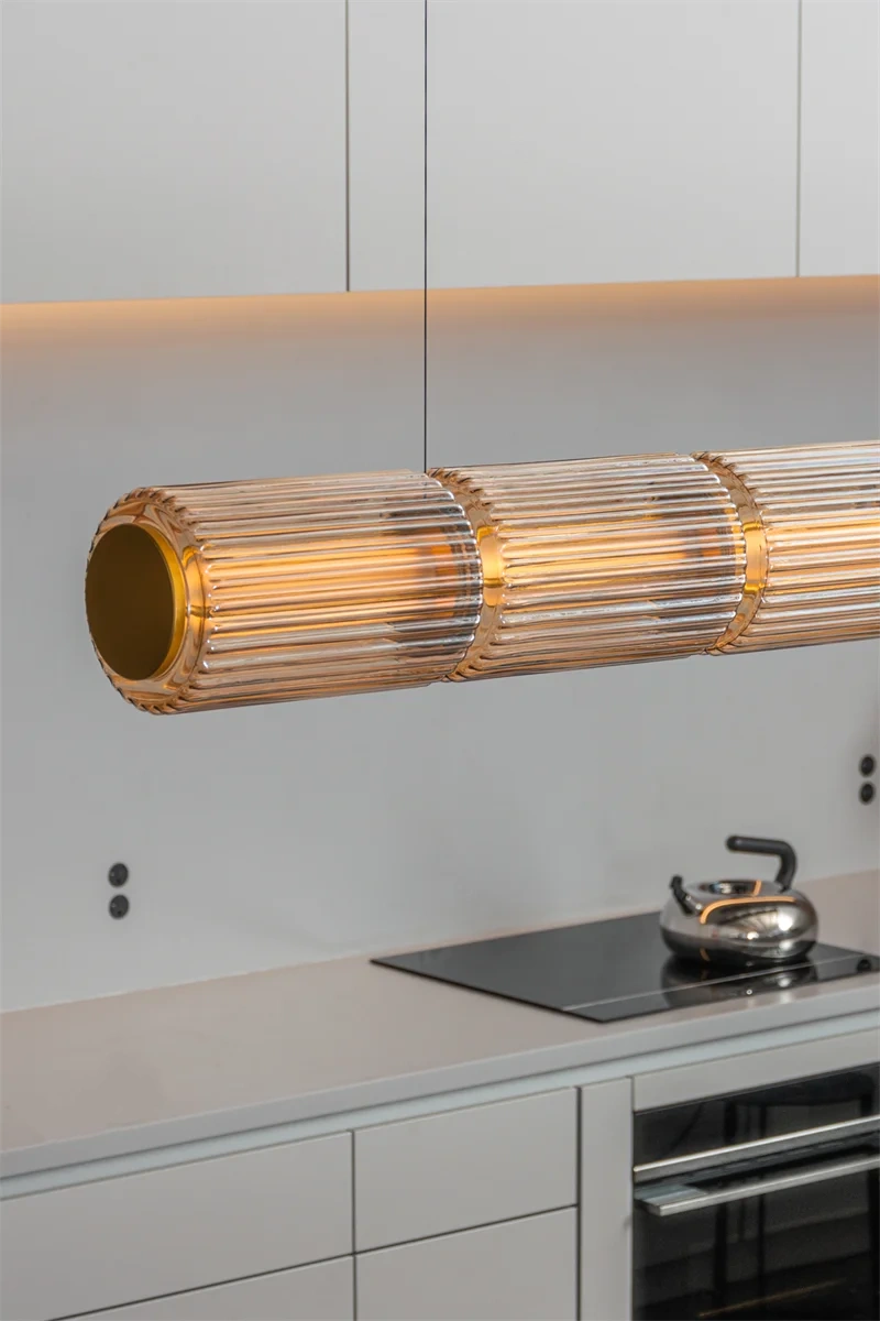 Mallory Column Glass Vertical Pendant Light