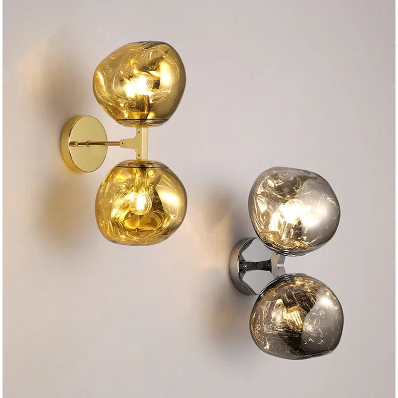 Nordic Lava Double Globe Wall Sconce