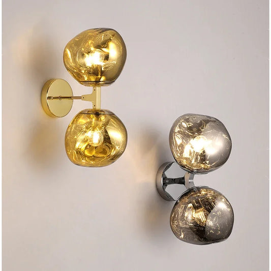 Nordic Lava Double Globe Wall Sconce