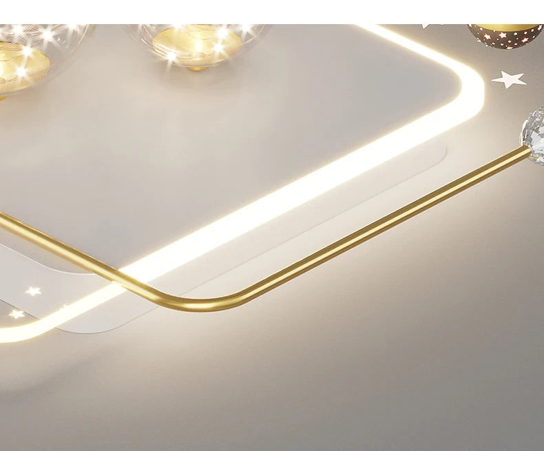 Starry Orbit Halo LED Flush Mount Light