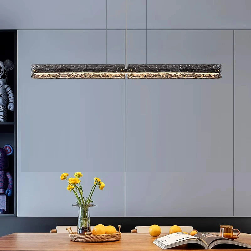 Bling Textured Glass LED Pendant Light for Dining Room