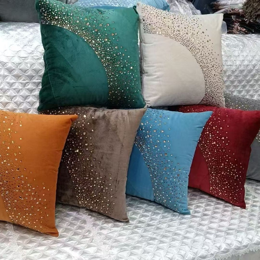 Luxury Crystal Velvet Pillow Case