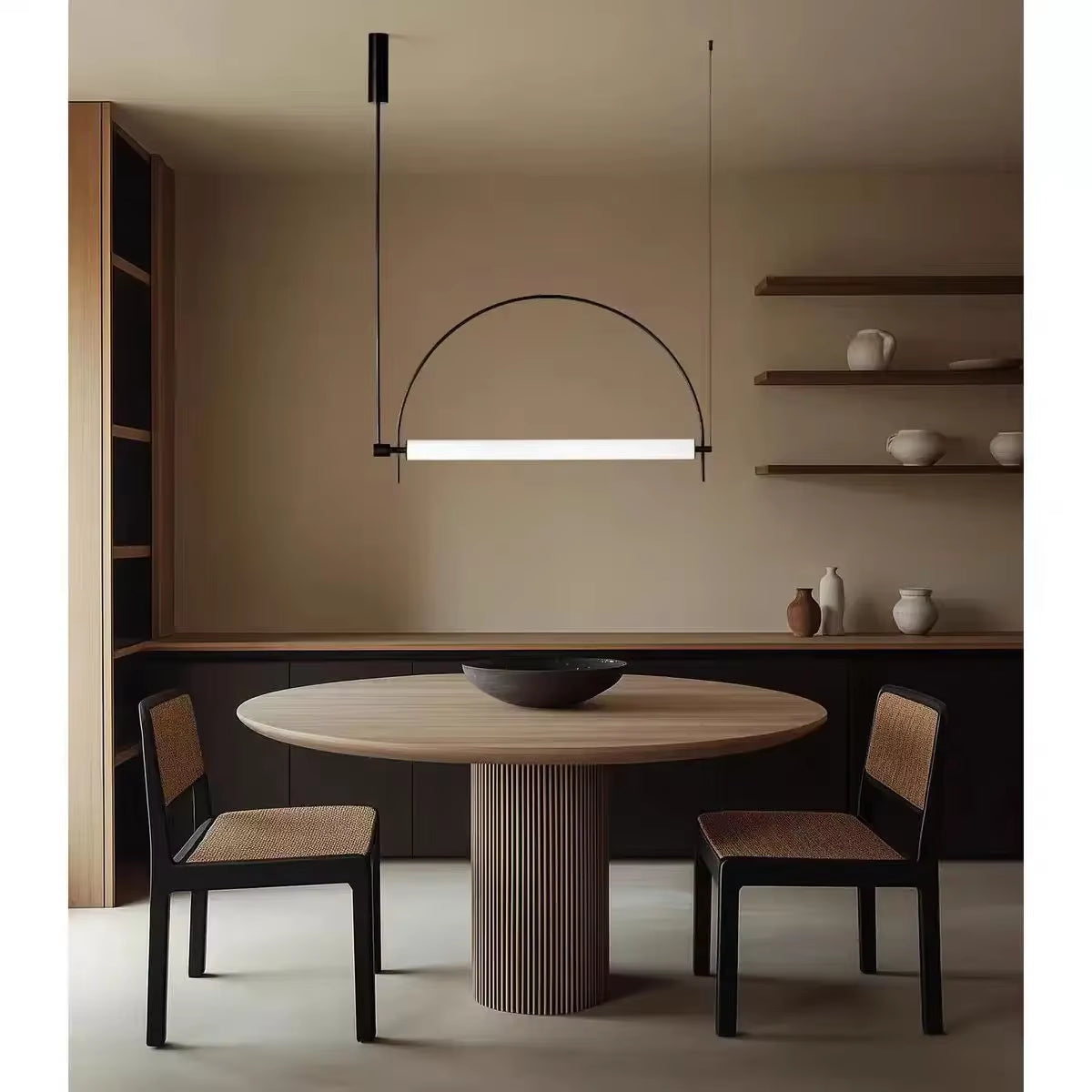 Designer Arched Linear LED Pendant Light, Dimmable