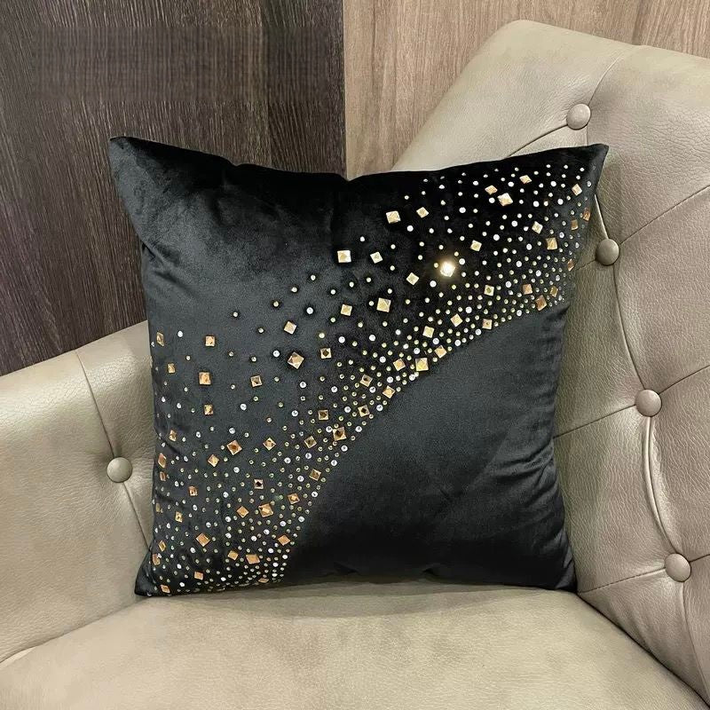 Luxury Crystal Velvet Pillow Case
