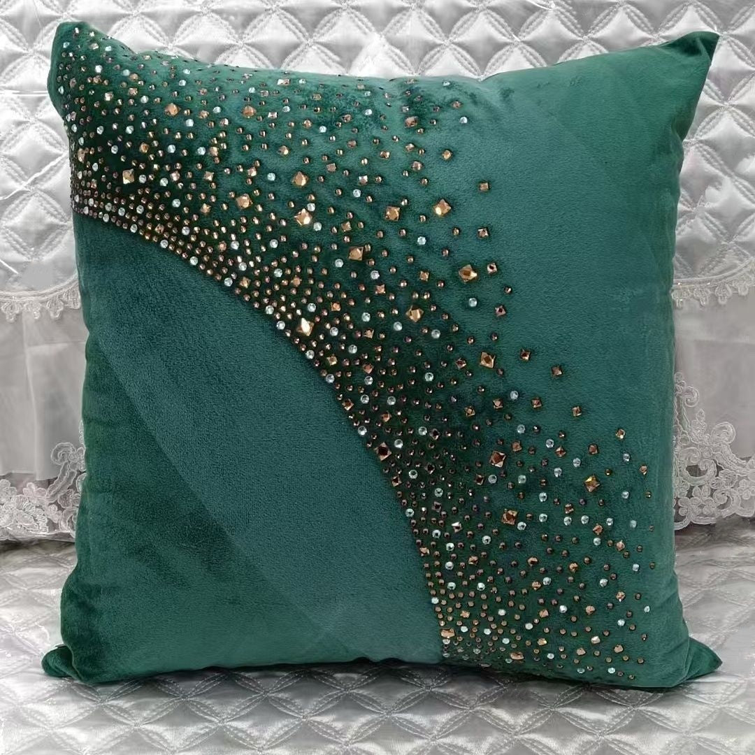 Luxury Crystal Velvet Pillow Case