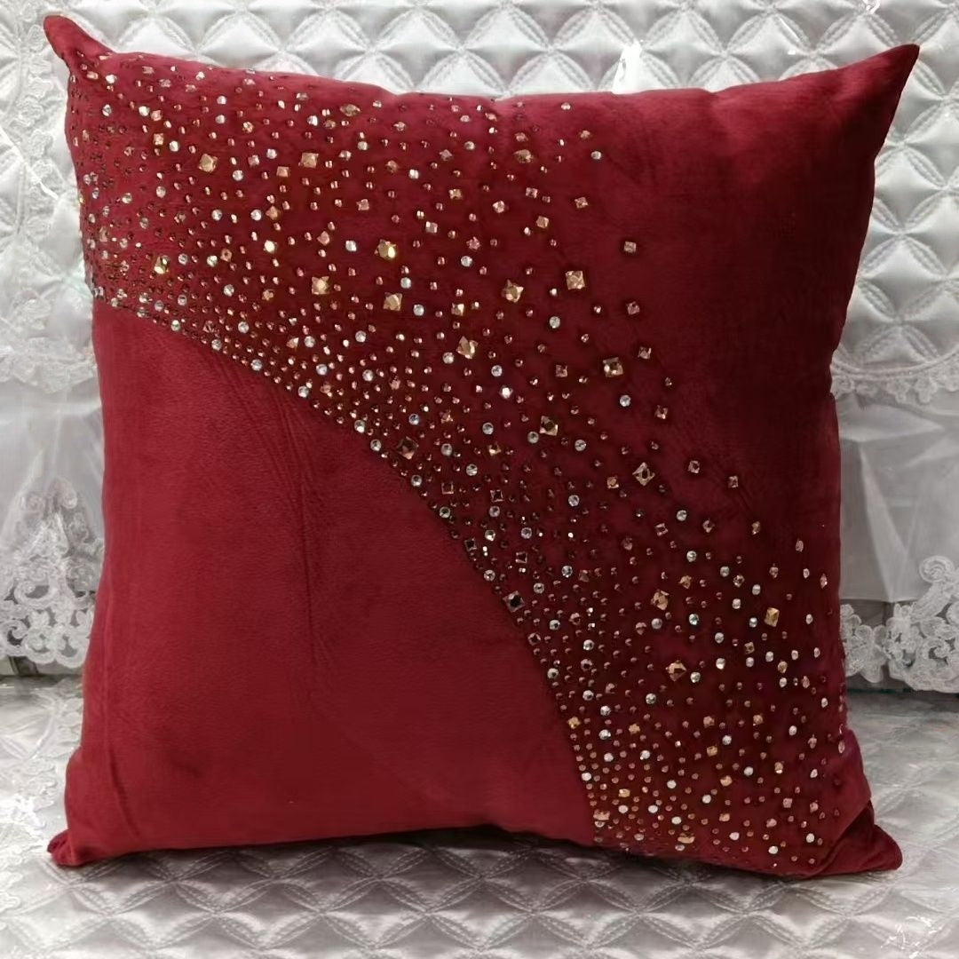 Luxury Crystal Velvet Pillow Case