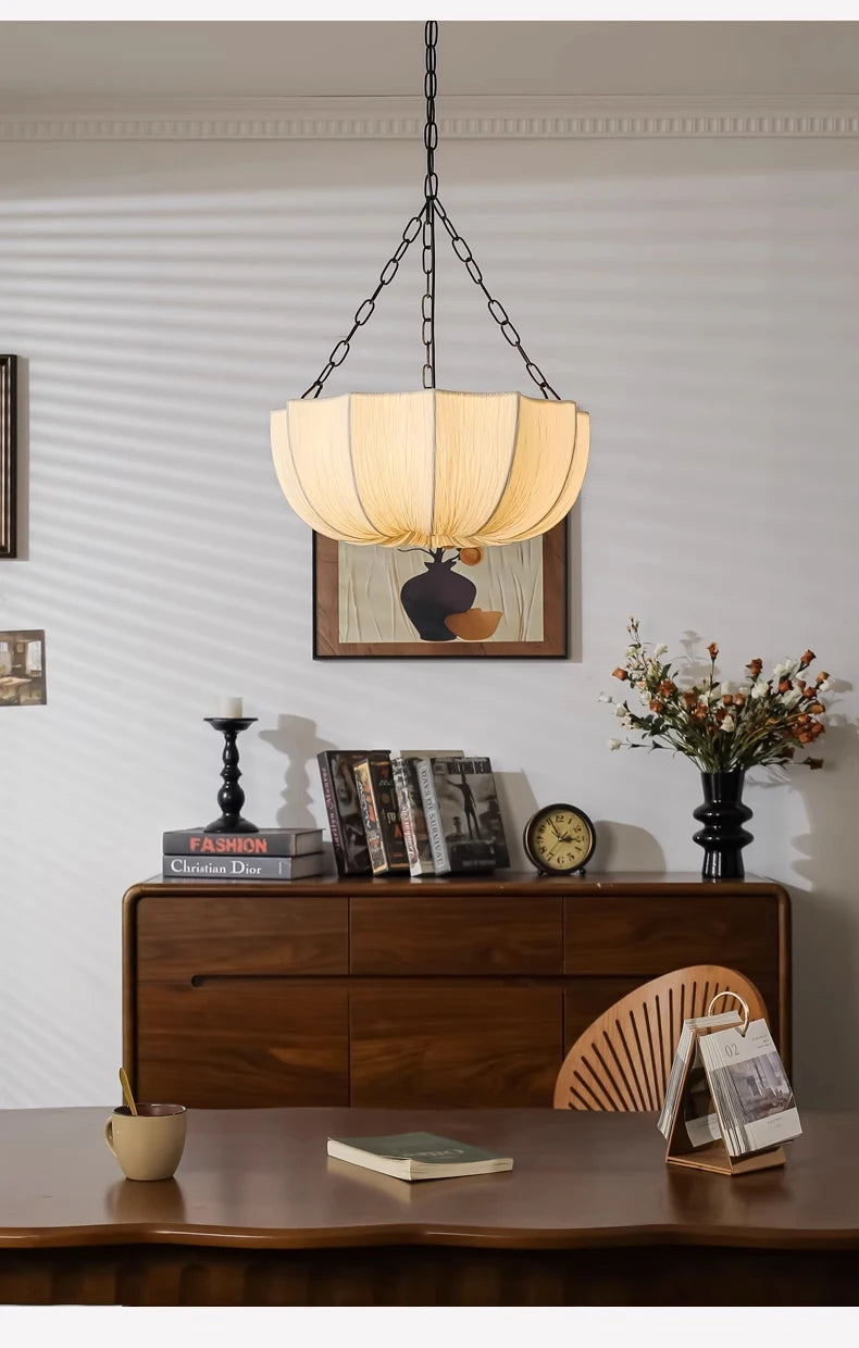 Aurelie Pleated Fabric Pendant Light
