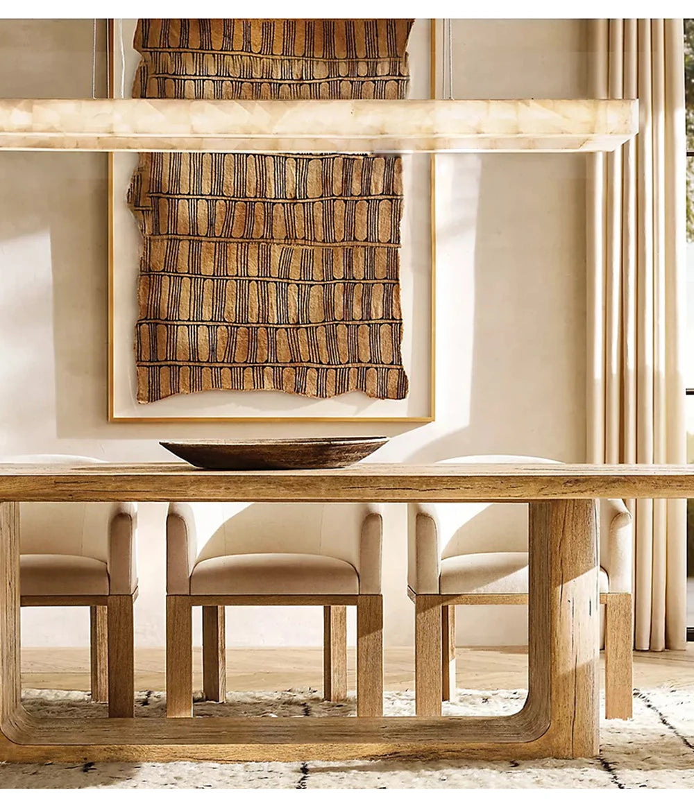 Minimalist Multi-Tier Ring Alabaster Chandelier