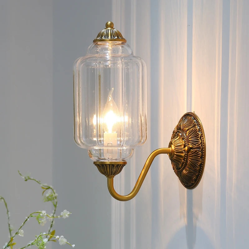 Camille Ribbed Glass Wall Sconce
