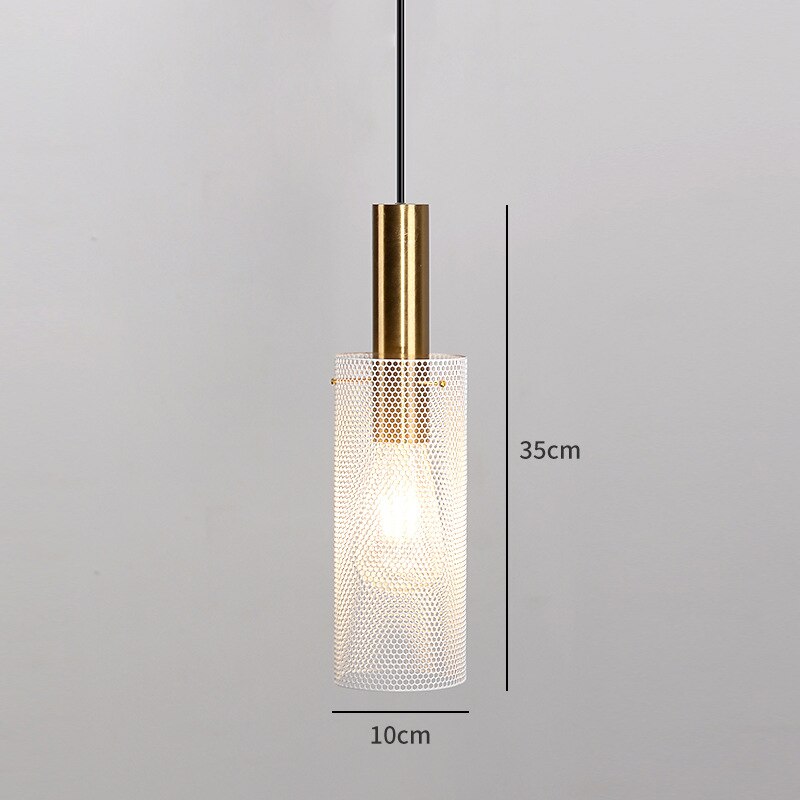 Modern Mesh Cage Pendant Light, White Black GabyBerg Design