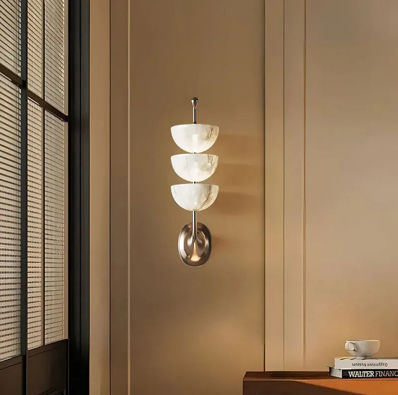 Solenne Triple Alabaster Wall Sconce