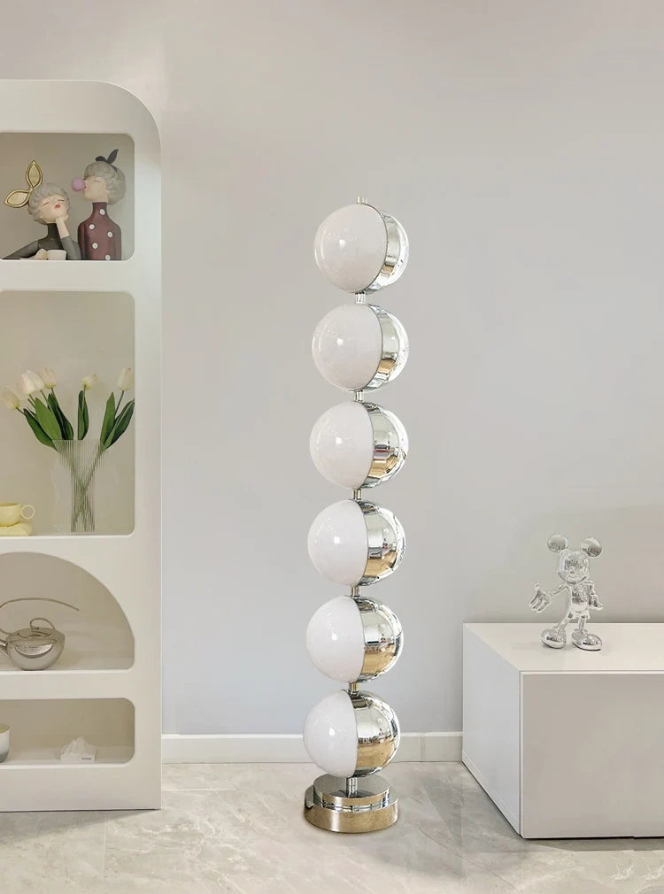 Astra Rotatable Silver Sphere Table Lamp & Floor Lamp