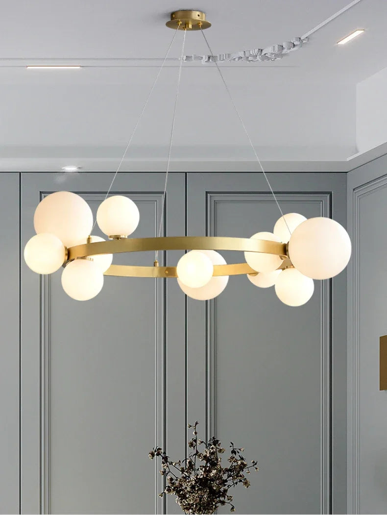 Cloud Bubble Glass Globe Chandelier