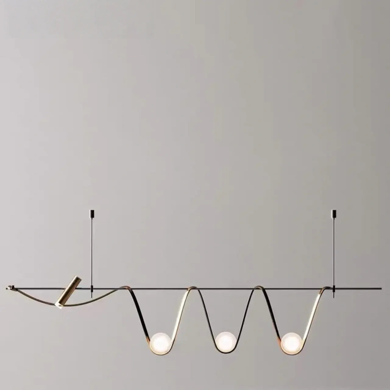 Aurelio Sculptural Wave Linear Chandelier