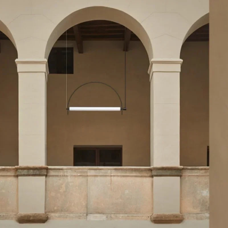 Designer Arched Linear LED Pendant Light, Dimmable