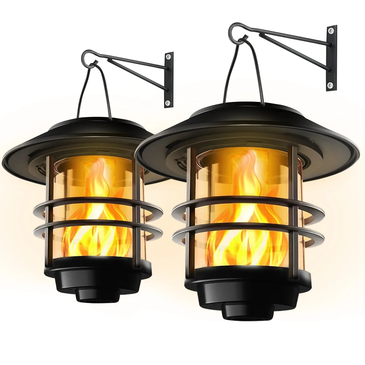 Ashford Flickering Flame Solar Wall Lantern