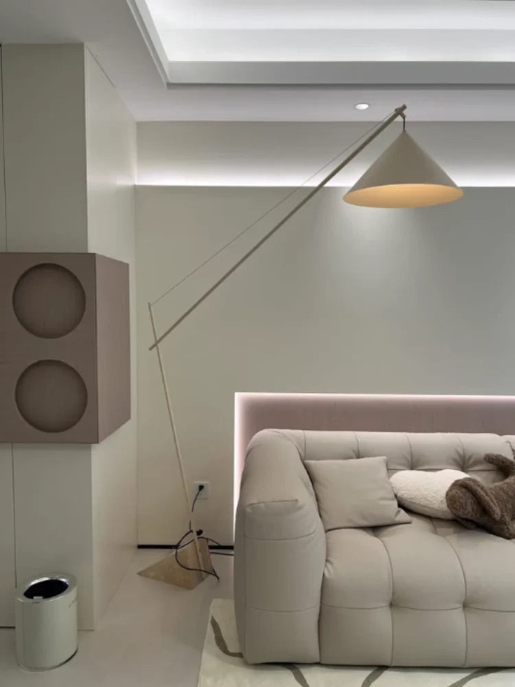 Arden Travertine Cantilever Floor Lamp