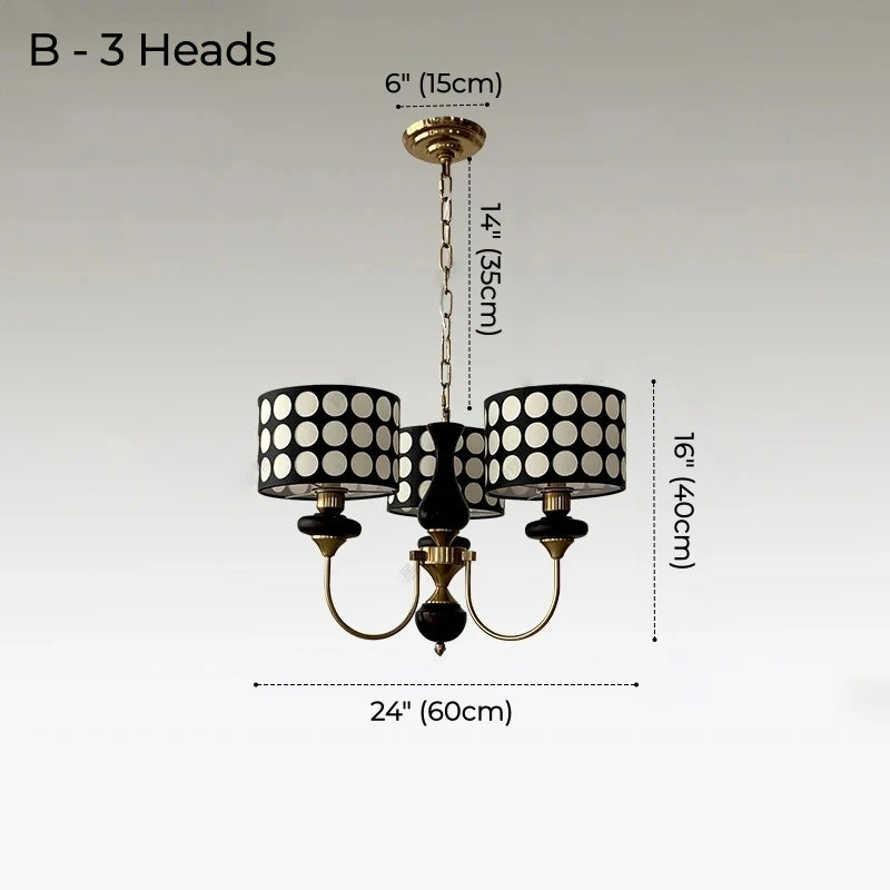 Colette Mid-Century Polka Dot Chandelier