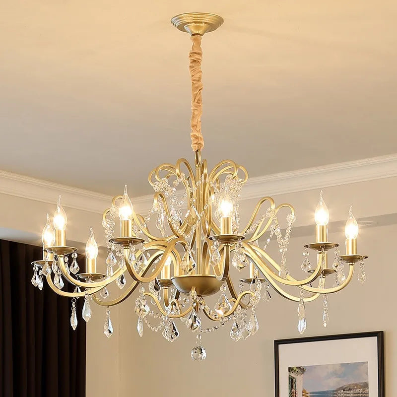 Luxurious Gold Crystal Chandelier – GabyBerg Design