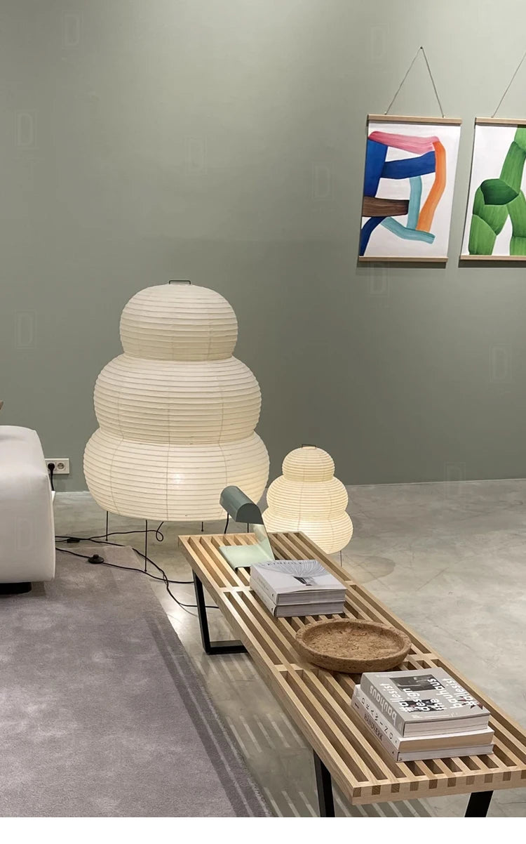 Aki Rice Paper Floor Lamp Collection