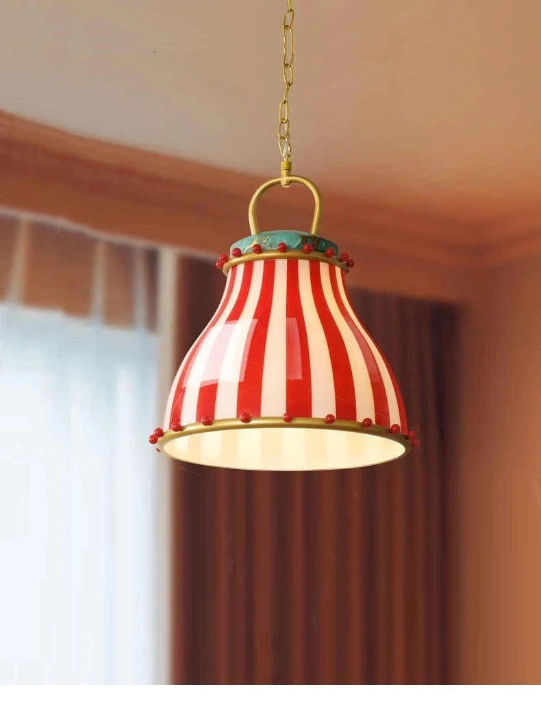 Rosetta Red Stripe Table Lamp & Pendant Light