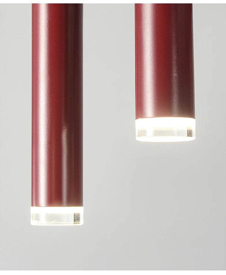 Calder Red Tube Chandelier