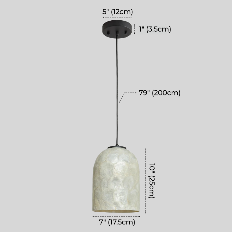 Nerina Capiz Shell Glass Dome Pendant Light
