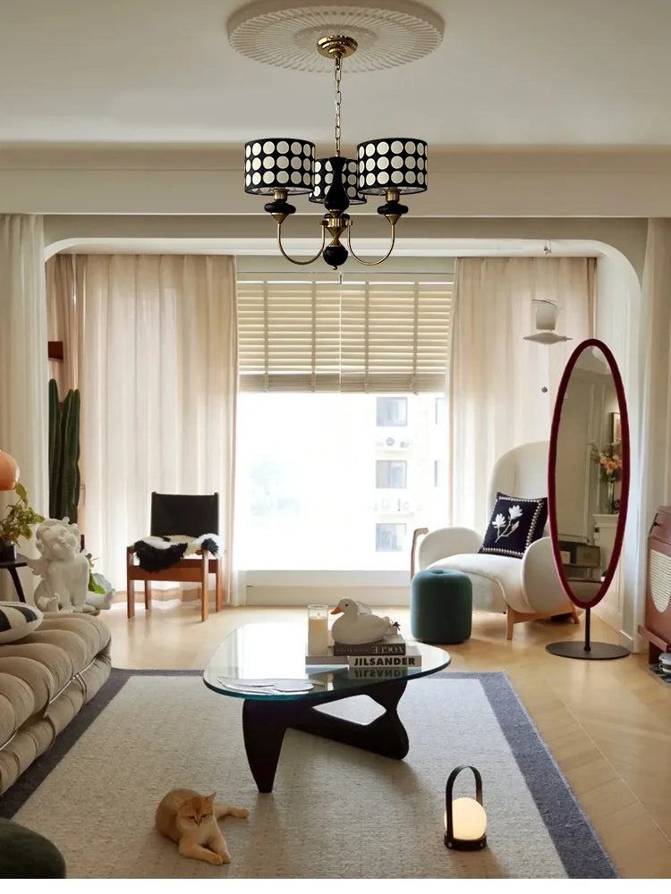 Colette Mid-Century Polka Dot Chandelier