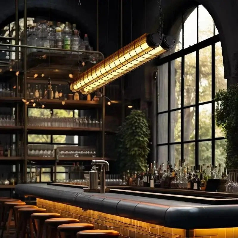 Briggs Caged Tube LED Linear Pendant Light