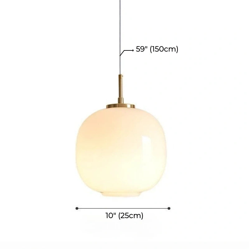 Alba Milk White Glass Pendant Light