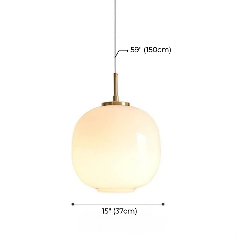 Alba Milk White Glass Pendant Light