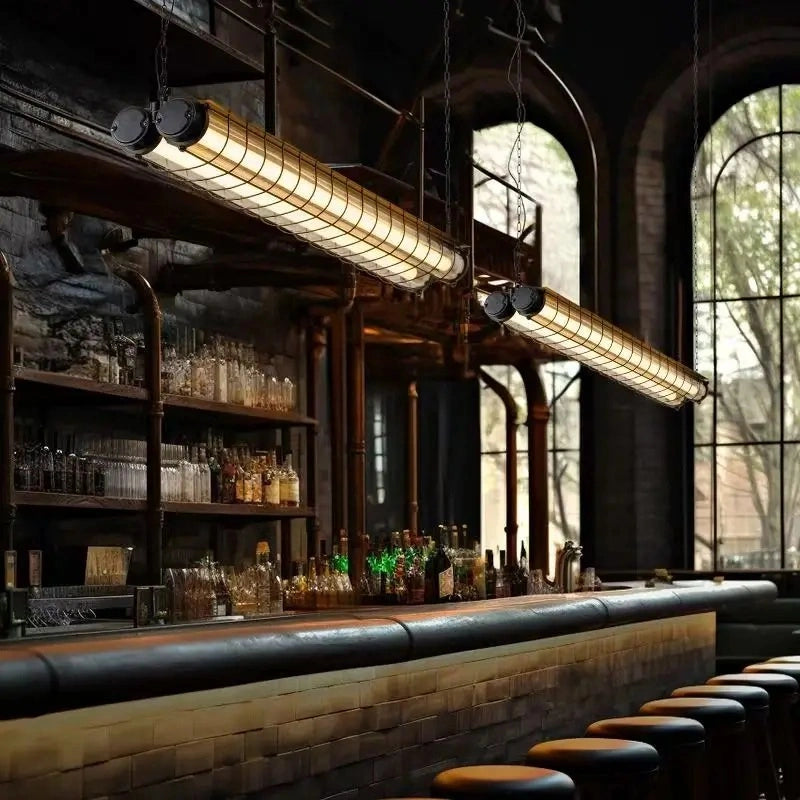Briggs Caged Tube LED Linear Pendant Light