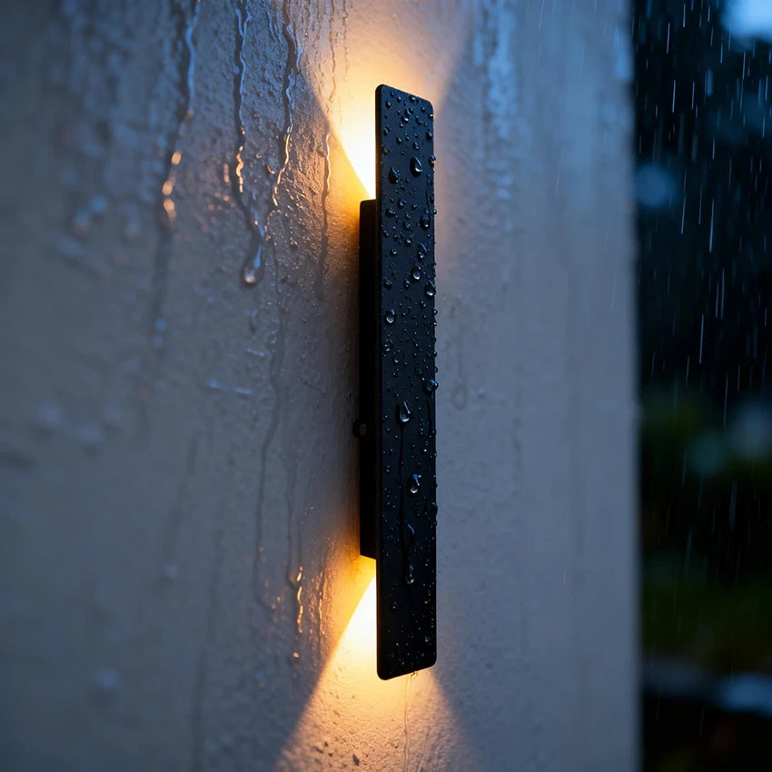 Minimalist Rectangular Up & Down Waterproof LED Wall Light