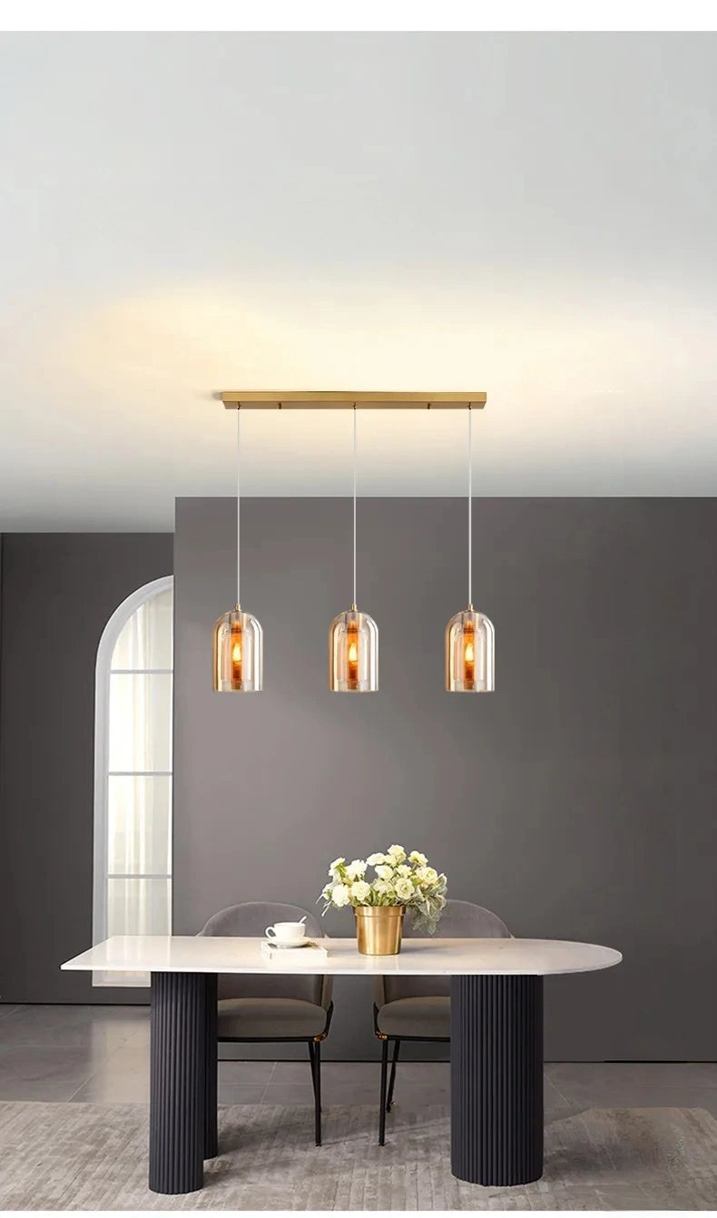 Scandinavian Dome Glass Pendant Light