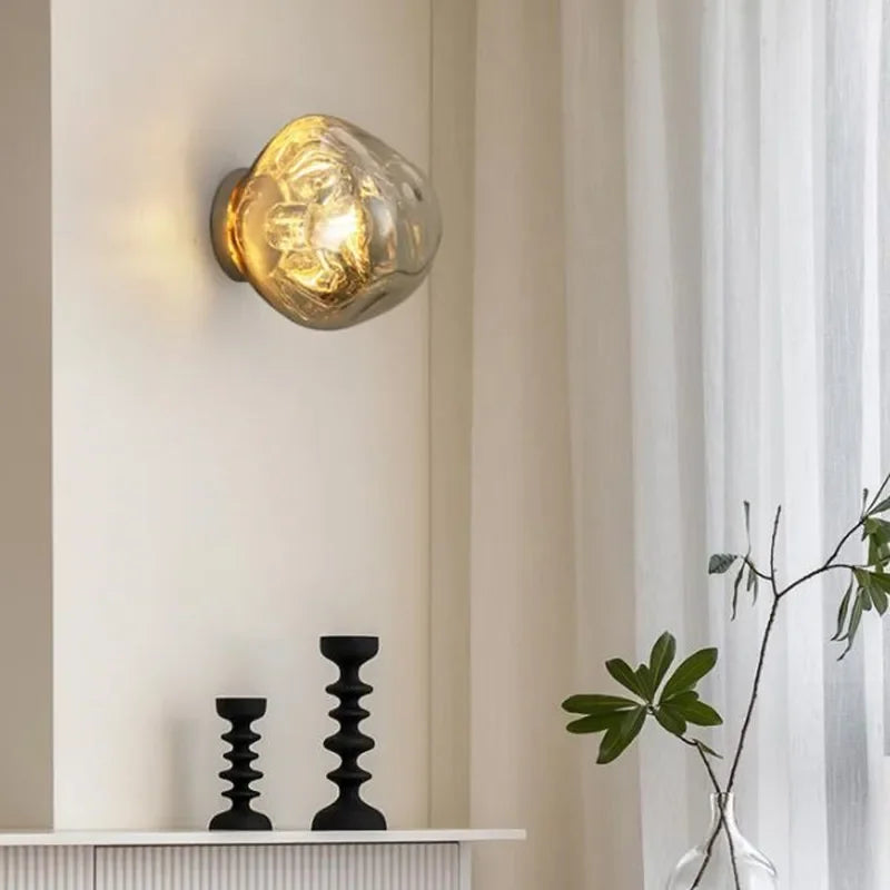Tambora Lava Wall Sconce, Bulb Version