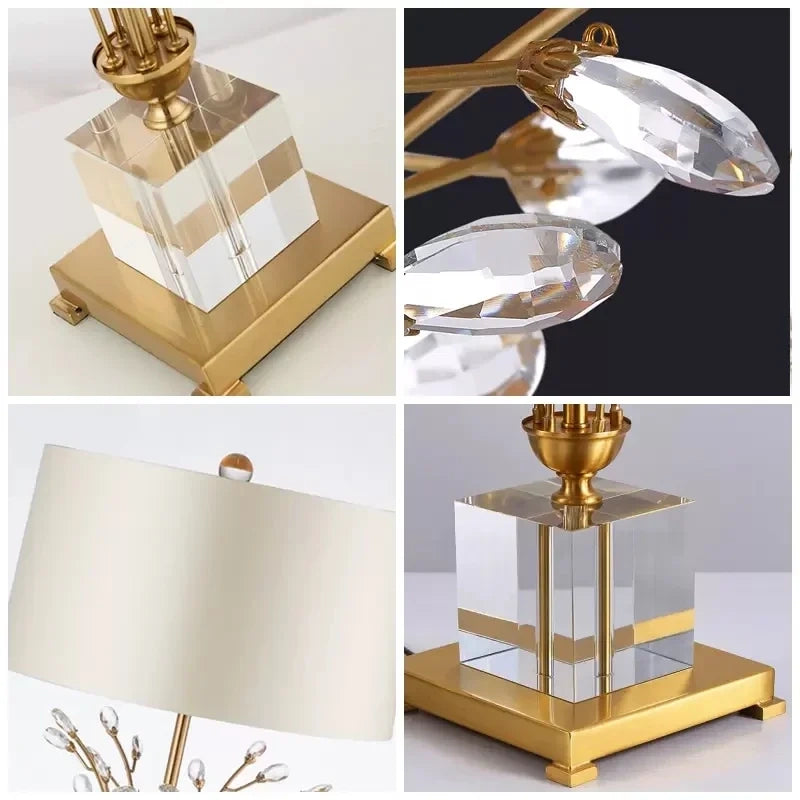 Sylvara Gold Branch Crystal Table Lamp